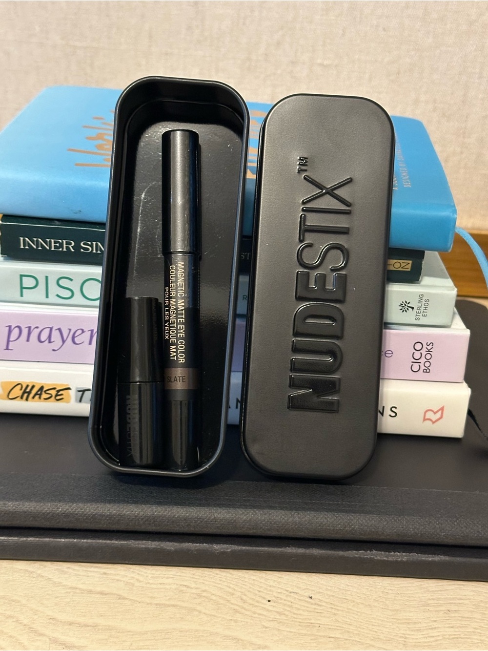 Nudestix Matte Eye Color Shade Slate with Makeup Pencil Sharpener